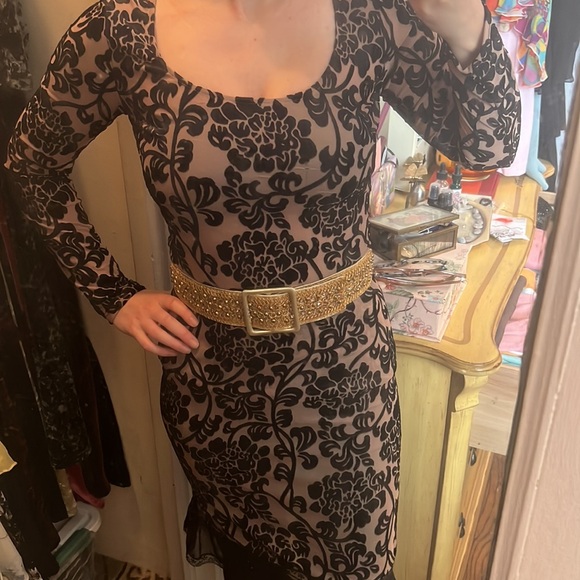 RARE VINTAGE BETSEY JOHNSON XS S LONG SLEEVE SKIRT SET P - Picture 12 of 14